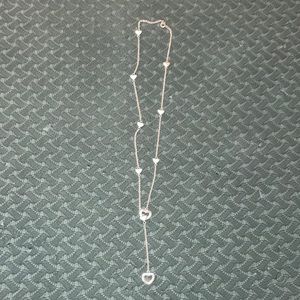 Tiffany & Co Sterling Silver Heart Link Lariat Necklace
